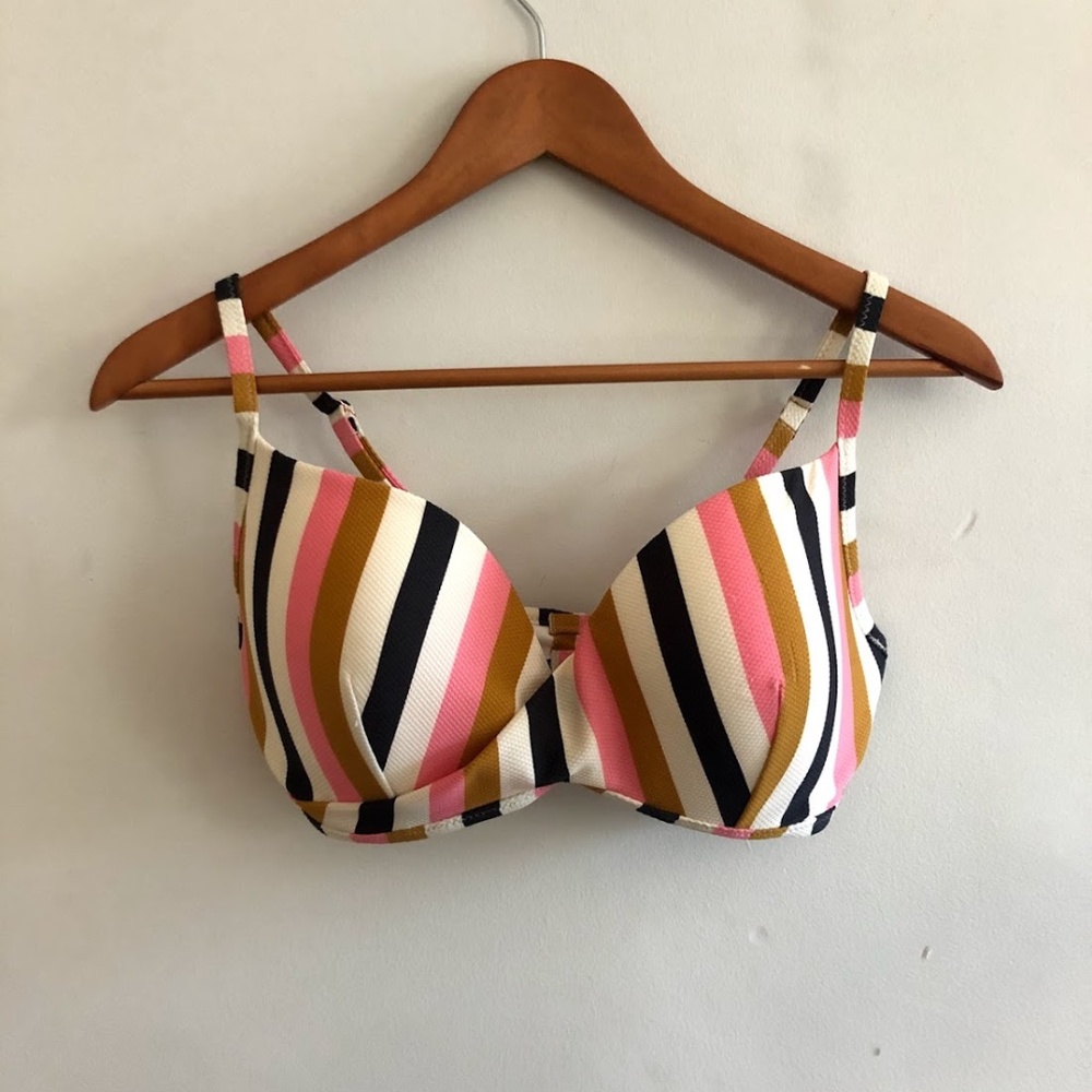 STRIPED BIKINI TOP